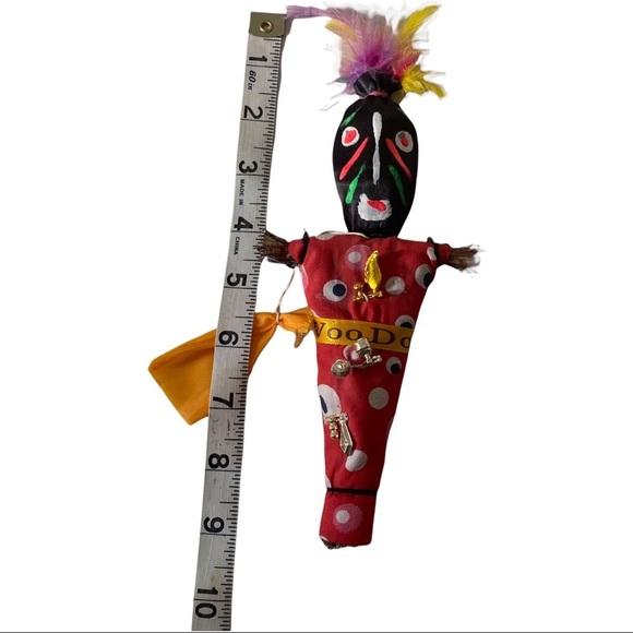 Handcrafted Colorful Detailed Wooden VooDoo Doll - Picture 6 of 6